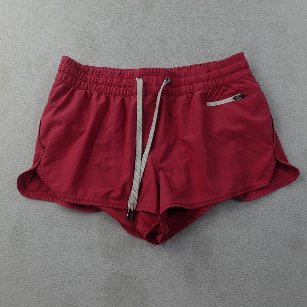 Vuori Clementine Shorts Womens M Red Pink Lined Running Athletic VW304